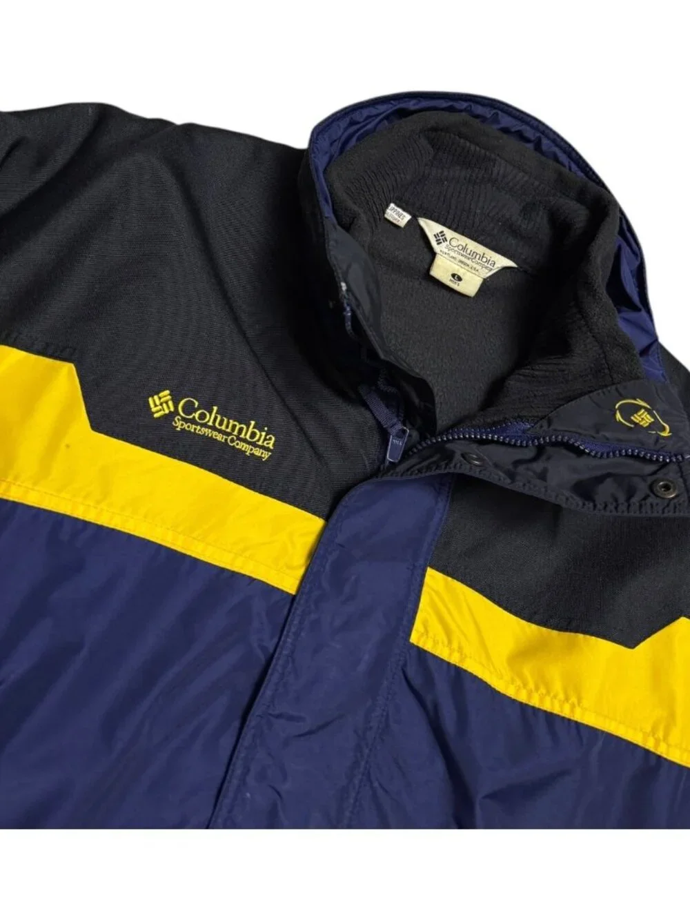 COLUMBIA 2-in-1 Convertible Fleece Jacket Winter Waterproof Ski Jacket Men Large